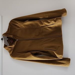 Fleece jacket target hiking layer jacket mustard brown gold